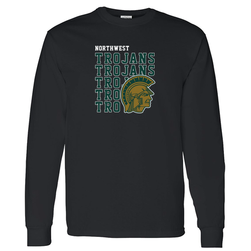 Gildan Heavy Cotton Longsleeve Basic T-Shirt -- Black