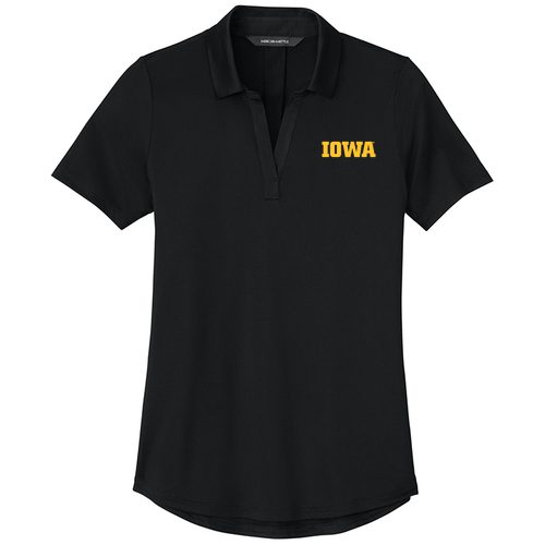 Embroidered Mercer+Mettle Women’s Recharge Jersey Polo -- Deep Black