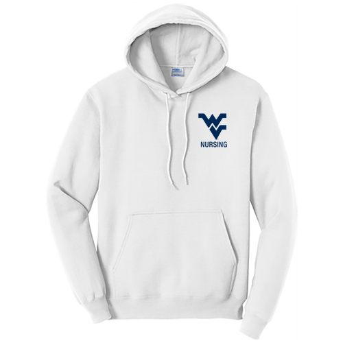 Nursing Tools Port and Company Core Fleece Pullover Hooded Sweatshirt -- White