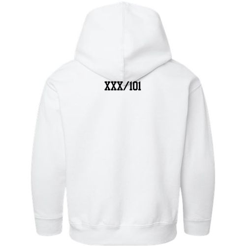 Michigan Claw Youth Pullover Fleece Hoodie -- White