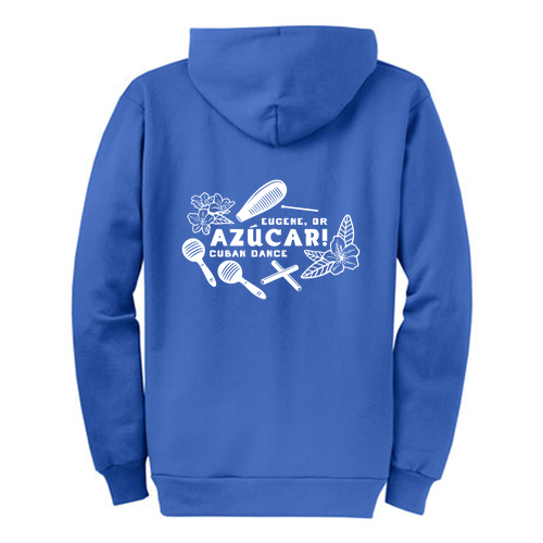 Mens Classic Full Zip Hooded Sweatshirt-- Royal