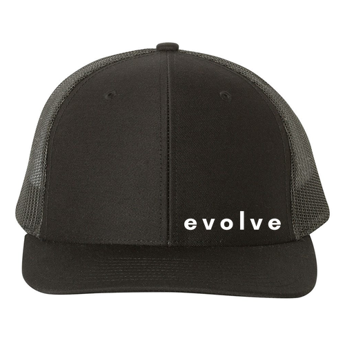 Richardson Trucker Snapback Hat -- Black