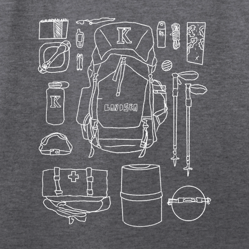 District Mens Perfect Tri Crew Tee -- Heathered Charcoal