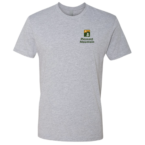 Pleasant Mountain Logo 2 Full color -- Short Sleeve Heather Grey