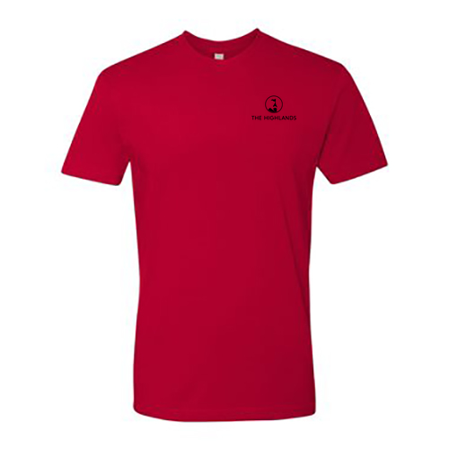 The Highlands Logo 2 Black Ink -- Short Sleeve Red