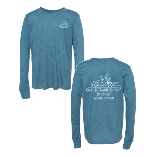 Bella+Canvas Unisex Heather Cvc Long Sleeve Tee- Heathers -- Heather Deep Teal