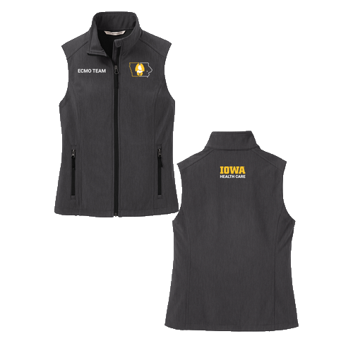 Port Authority Ladies Core Soft Shell Vest -- Black Charcoal Heather