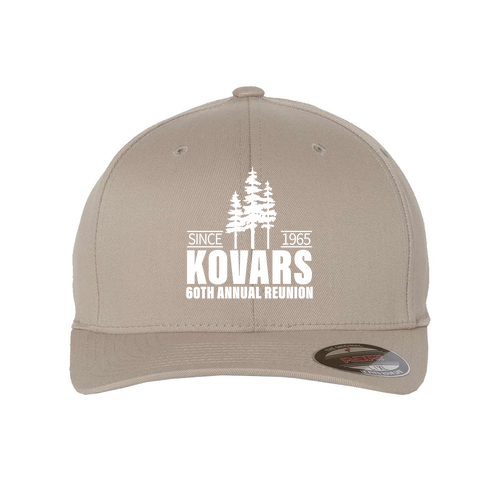 Khaki Hat -- White Embroidery