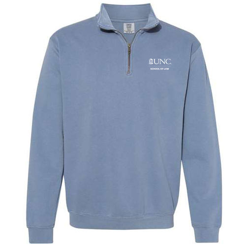 Comfort Colors Adult Quarter Zip Sweatshirt -- Blue Jean