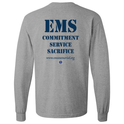 National EMS Memorial Unisex Long-Sleeve Tee Sport Grey