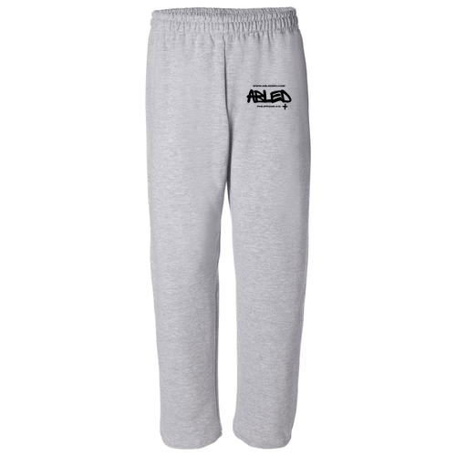 Gildan Heavy Blend Open Bottom Sweatpants -- Sport Grey
