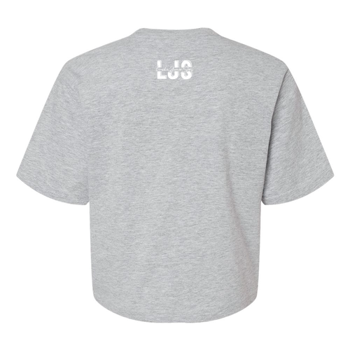 Ladies' Boxy LJS Tee -- Heather Grey
