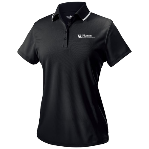 CHARLES RIVER WOMEN'S CLASSIC WICKING POLO -- Black