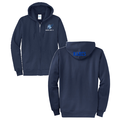 Port and Company Classic Full Zip Hooded Sweatshirt -- Navy