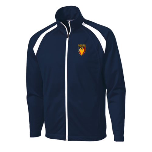 Fire Hawks (Adult) Track Jacket -- True Navy/ White
