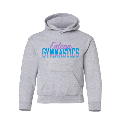 Falcon Gymnastics Youth Hooded Sweatshirt -- Sport Grey