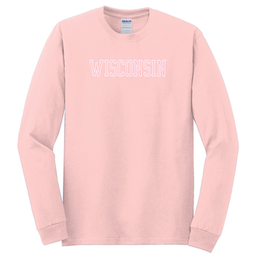Gildan Heavy Cotton Longsleeve Basic T-Shirt -- Light Pink