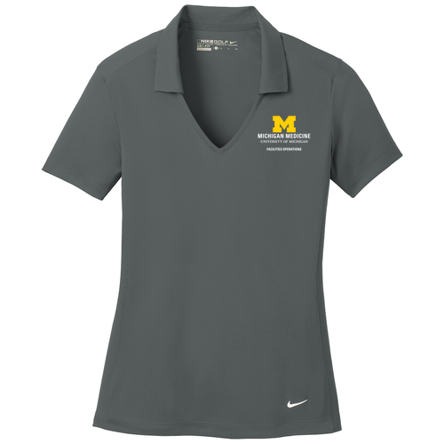 Ladies Nike Golf Dri Fit Vertical Mesh Polo -- Anthracite, $36