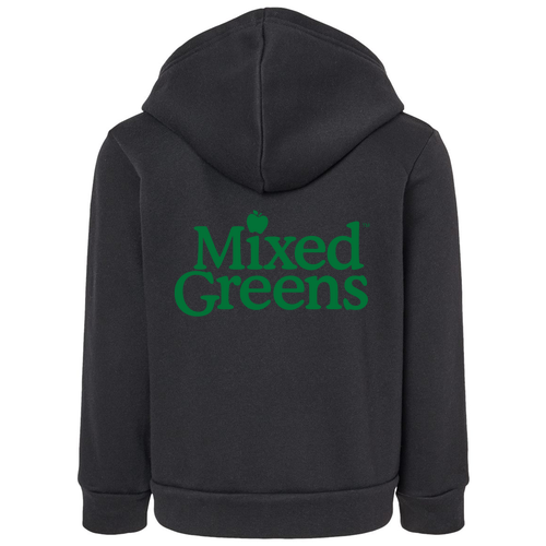 Toddler Bella+ Canvas Full-Zip Hooded Sweatshirt -- Black