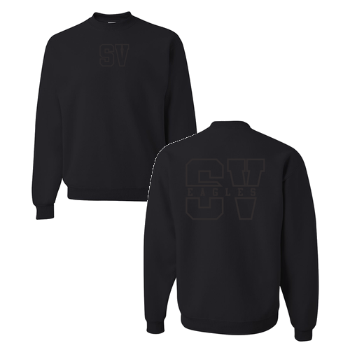 Southern Valley Eagles Adult Crewneck Sweater -- Black