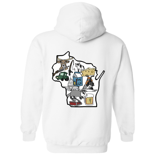 Gildan Heavy Blend Hooded Sweatshirt -- White