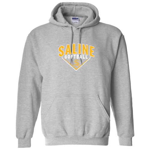 Mens/Unisex Saline Base Gildan Heavy Blend Hooded Sweatshirt -- Sport Grey