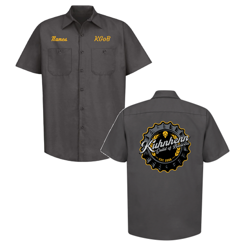 Red Kap Industrial Short Sleeve Work Shirt -- Charcoal