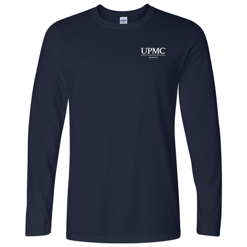 Gildan Softstyle Longsleeve T Shirt -- Navy