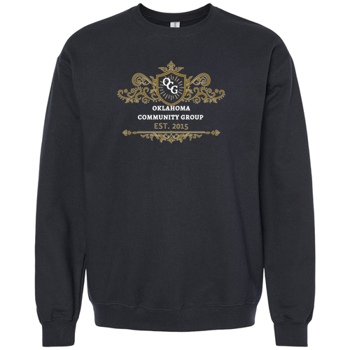 Unisex Adult Softstyle Fleece Crew Sweatshirt -- Black