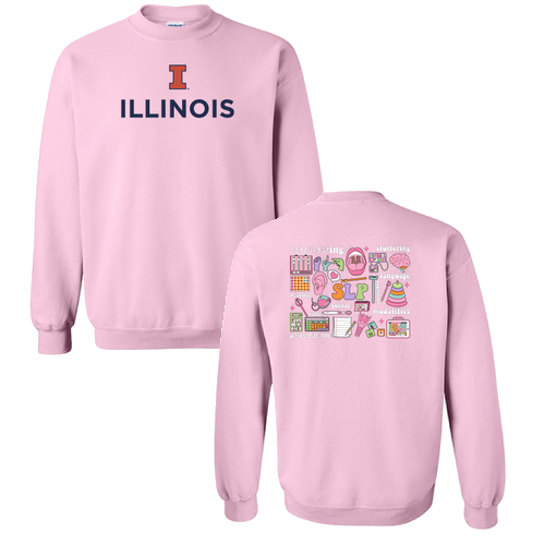 Gildan Heavy Blend Crew Neck Sweatshirt -- Light Pink