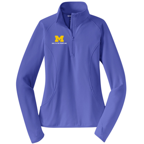 Ladies Sport Tek Sport Wick Stretch Half Zip Pullover -- Iris Purple