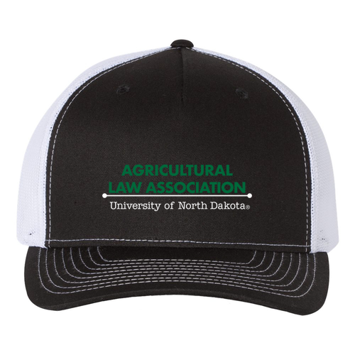 Richardson Five-Panel Snapback Trucker Hat -- Black/ White