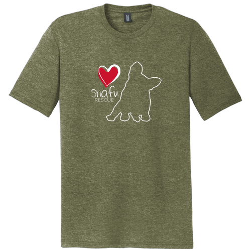 District Made Unisex Perfect Tri Crew Tee -- Military Green Frost