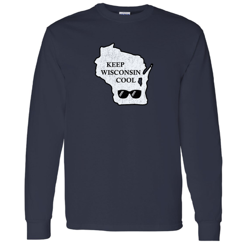 Gildan Heavy Cotton Longsleeve Basic T-Shirt -- Navy