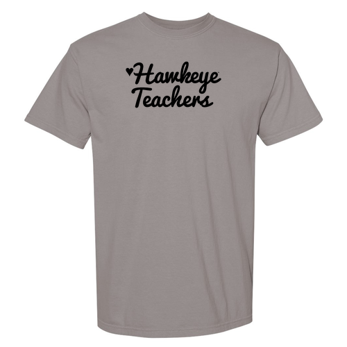 Hawkeye Teachers Comfort Colors Heavyweight Adult T-Shirt -- Grey