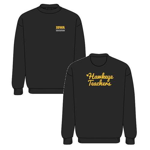 Hawkeye Teacher District V.I.T. Heavyweight Fleece Crew -- Black