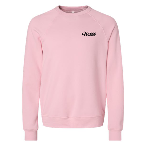 Cypress Mountain Logo 2 Black Ink -- Crewneck Sweatshirt Pink