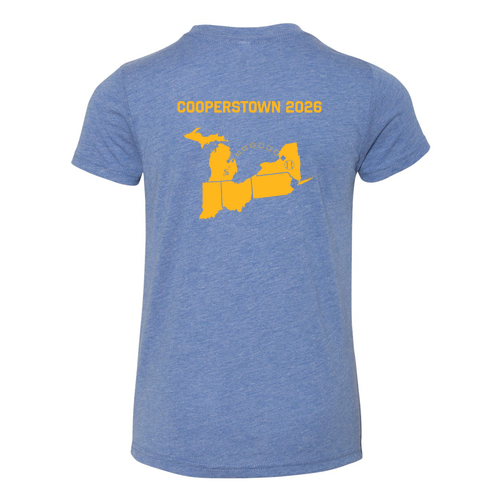 Bella Canvas Youth Triblend Jersey Short Sleeve Tee -- Blue Triblend