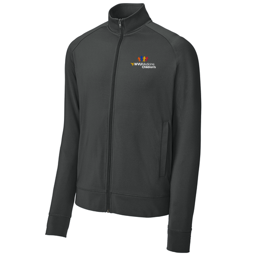 Sport-Tek Sport-Wick Stretch Full-Zip Cadet Jacket -- Charcoal Grey