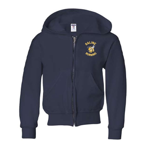 Jerzees Youth 8 Oz., 50/50 Nublend Full Zip Hoodie -- J Navy