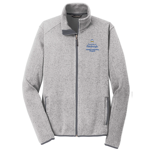 Port Authority Sweater Fleece Jacket -- Grey Heather