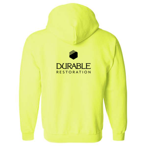 Gildan Full Zip Hooded Sweatshirt -- Safety Green