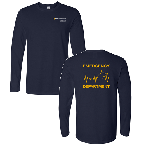 Gildan Softstyle Longsleeve T Shirt -- Navy