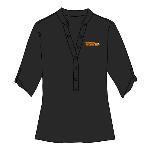 J America Vintage Brushed Jersey Henley -- Black