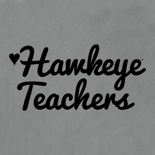 Hawkeye Teachers District Women's Perfect Weight Fleece Cropped Crew -- Heathered Steel