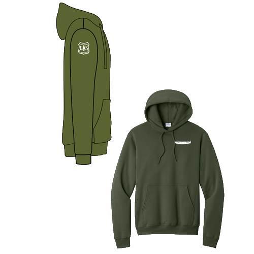 Port and Company Core Fleece Pullover Hooded Sweatshirt -- Olive