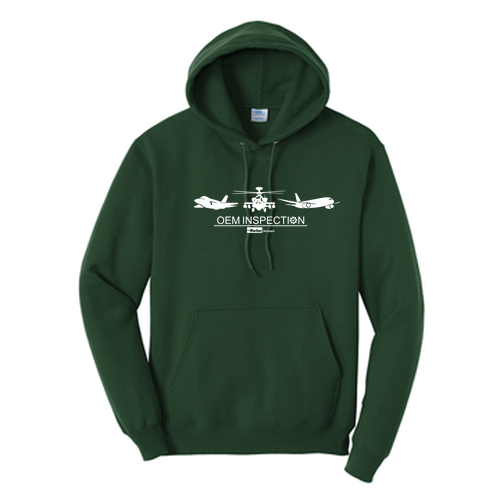 Port and Company Core Fleece Pullover Hooded Sweatshirt -- Dark Green