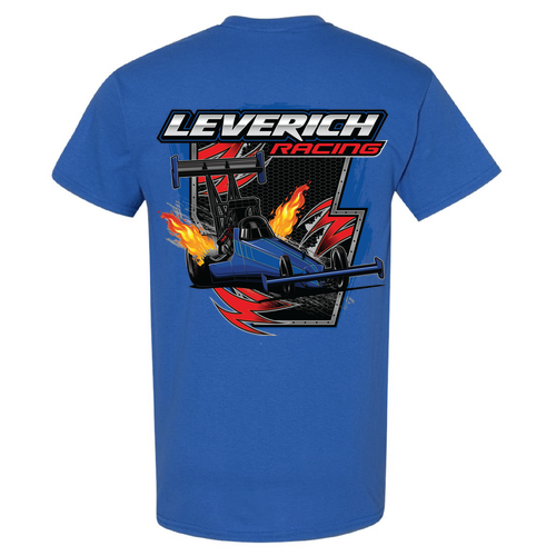Gildan Heavy Cotton Basic T-Shirt Graphic Front Dragster Back  -- Royal