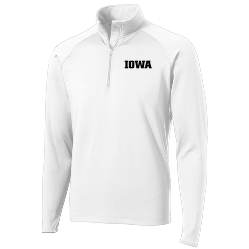 Embroidered Sport Tek Sport Wick Stretch Half Zip Pullover -- White