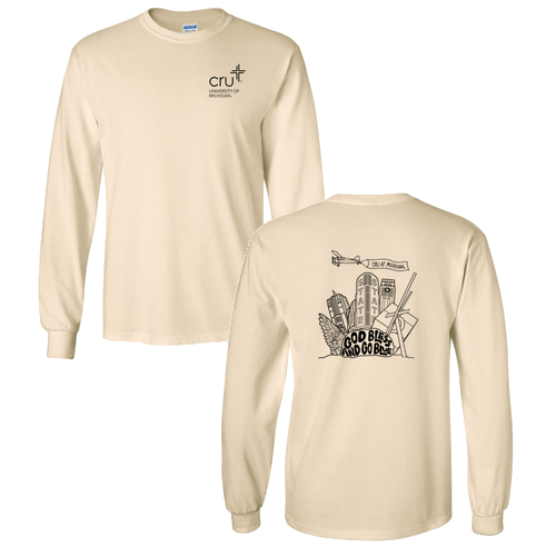 Gildan Ultra Cotton Longsleeve Basic T-Shirt -- Natural